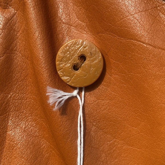 Vintage The Tannery Tan Leather Double Breasted Jacket - Picture 5 of 6